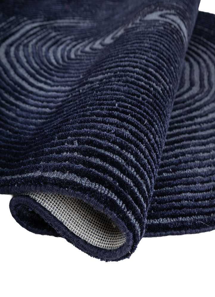 pathways blue wool and viscose hand tufted Rug - FloorShot