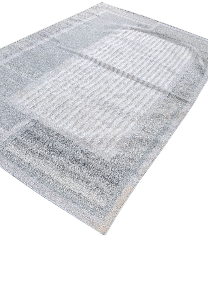 al fresco blue polyester flat weaves Rug - FloorShot