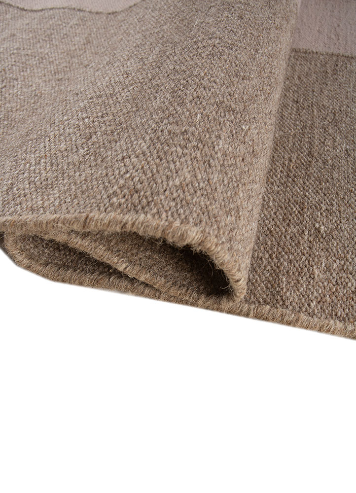 al fresco beige and brown polyester flat weaves Rug - FloorShot