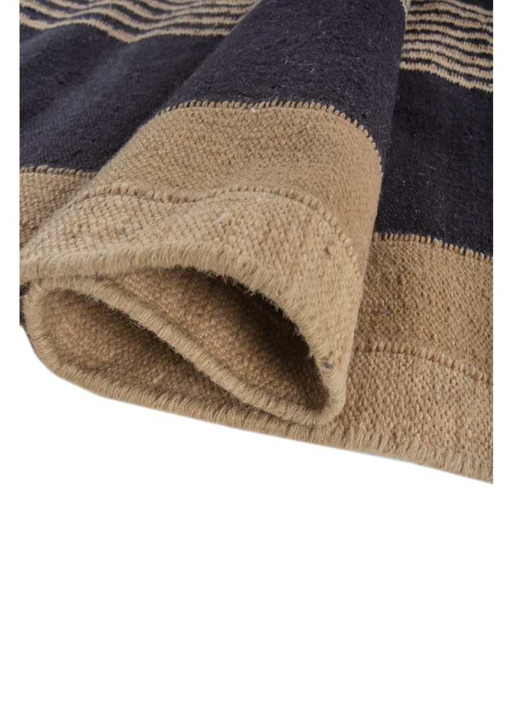al fresco grey and black polyester flat weaves Rug - FloorShot