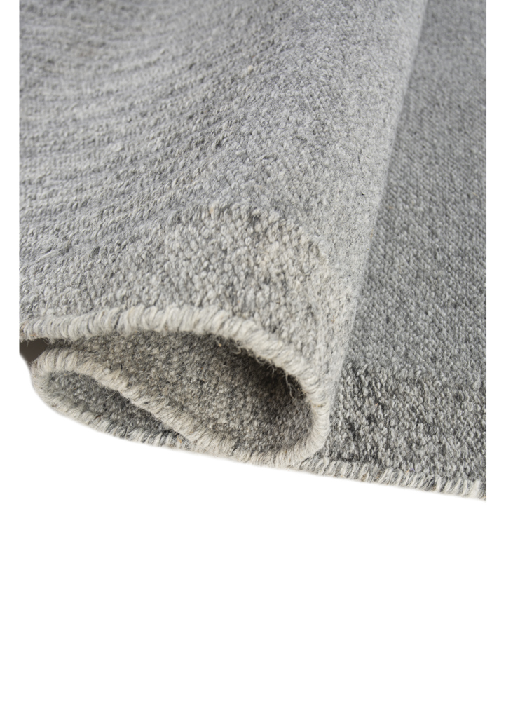 al fresco grey and black polyester flat weaves Rug - FloorShot