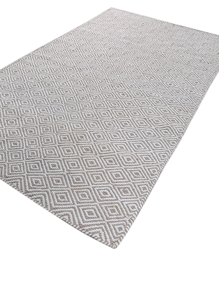abrash ivory polyester flat weaves Rug - FloorShot