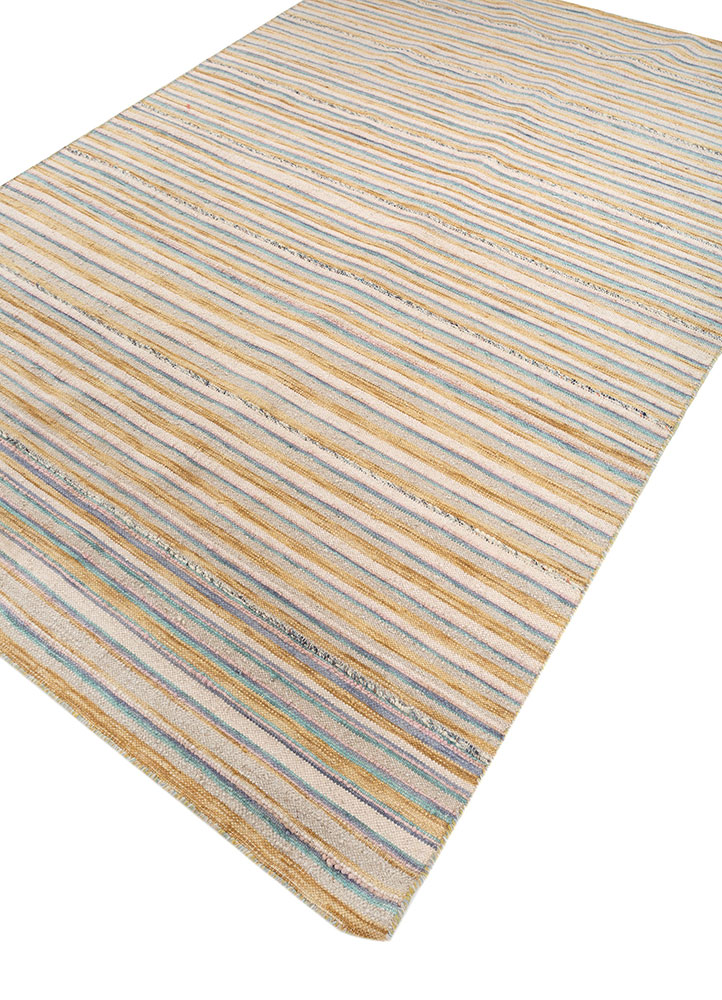 abrash ivory wool flat weaves Rug - FloorShot