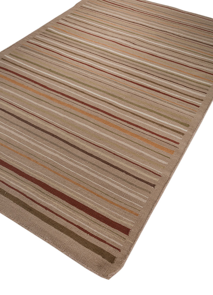 abrash grey and black wool flat weaves Rug - FloorShot