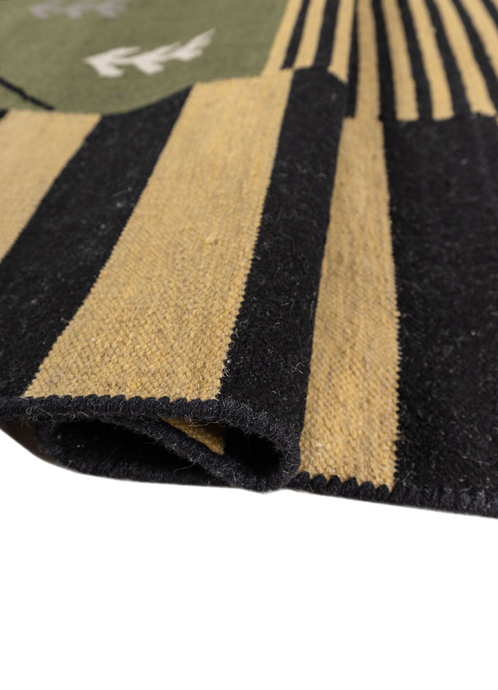 indusbar ivory wool flat weaves Rug - FloorShot