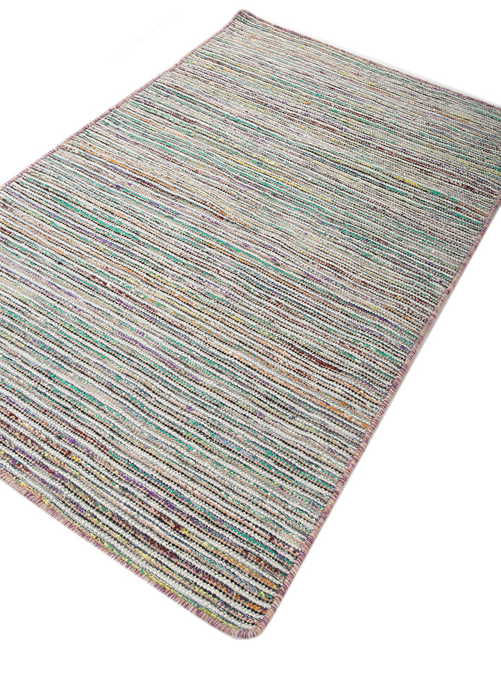 abrash red and orange wool flat weaves Rug - FloorShot