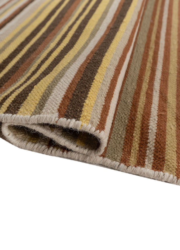 indusbar ivory wool flat weaves Rug - FloorShot
