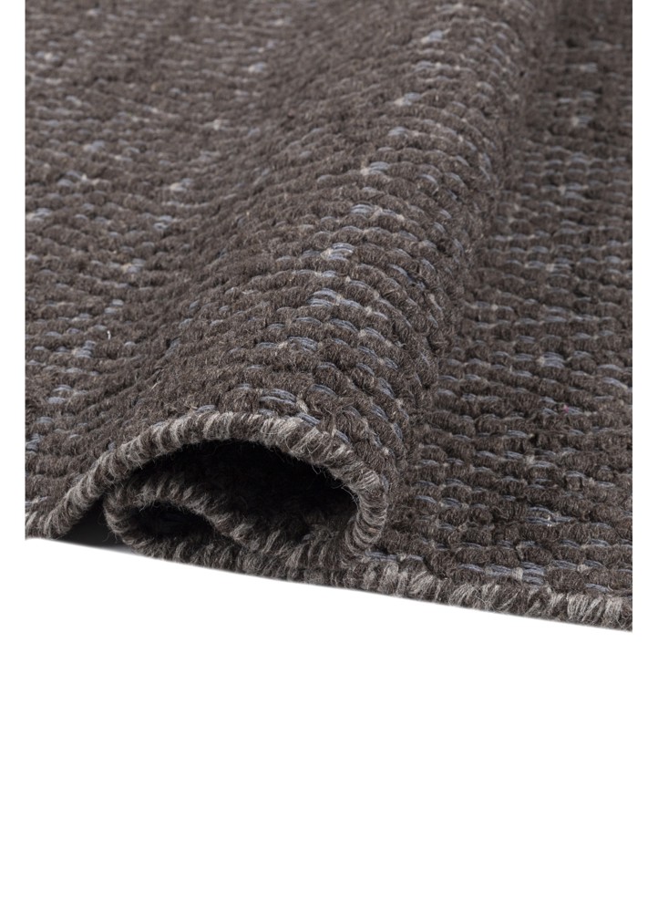 abrash beige and brown wool flat weaves Rug - FloorShot