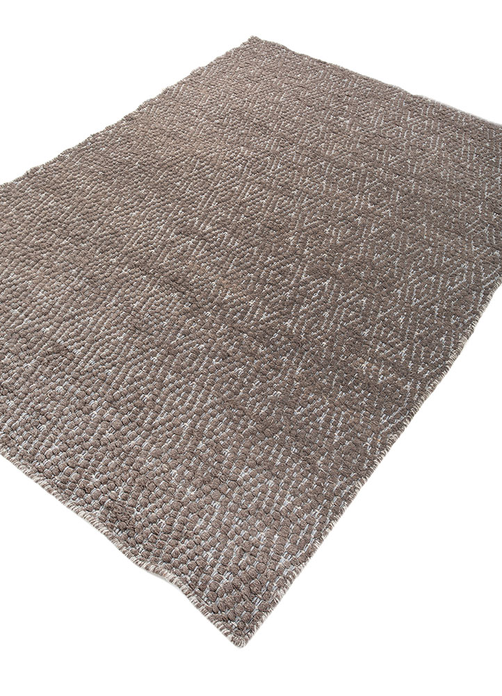 abrash grey and black wool flat weaves Rug - FloorShot