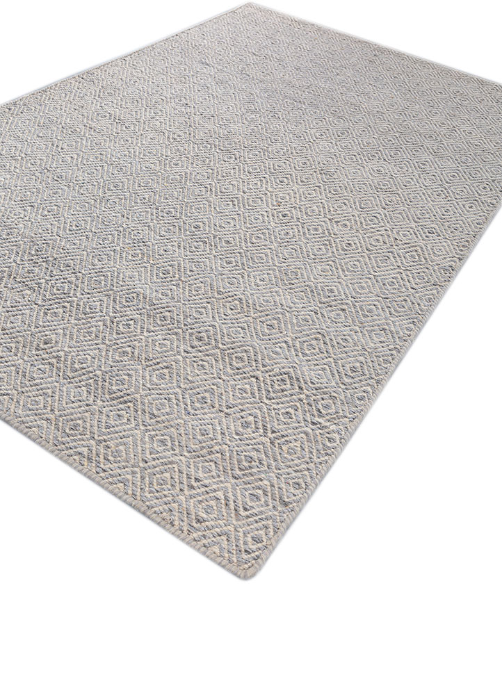 abrash beige and brown wool flat weaves Rug - FloorShot