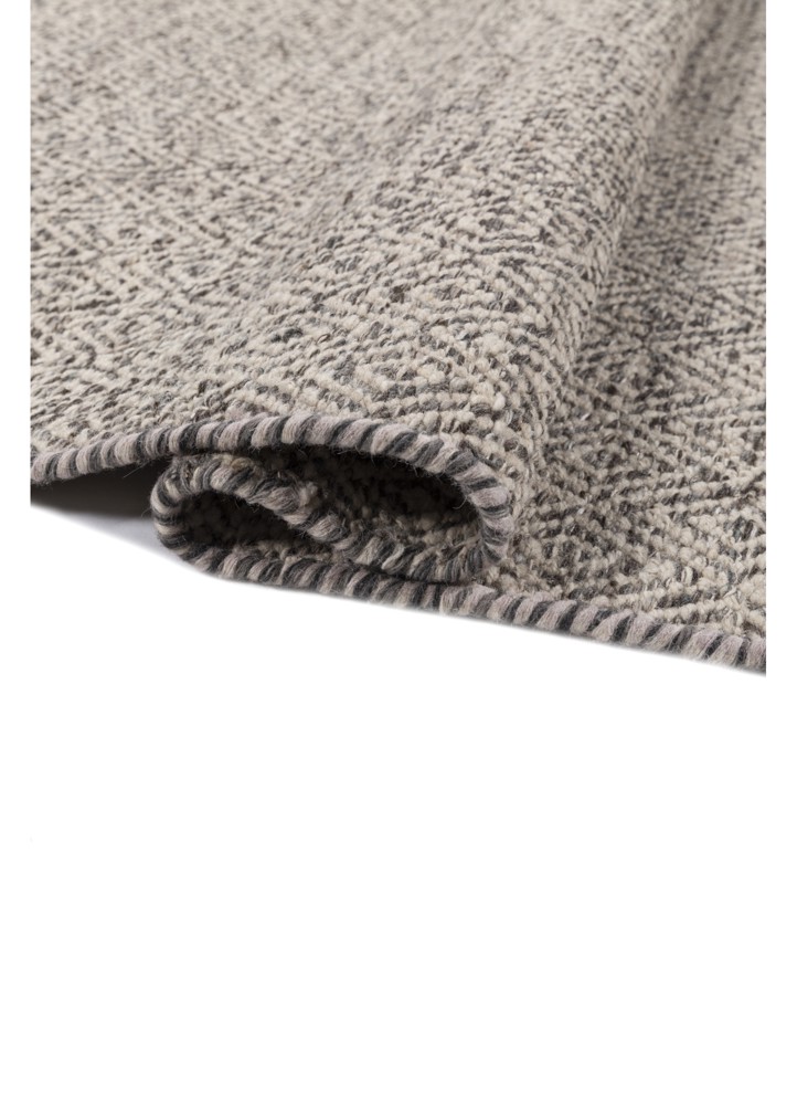 abrash beige and brown wool flat weaves Rug - FloorShot