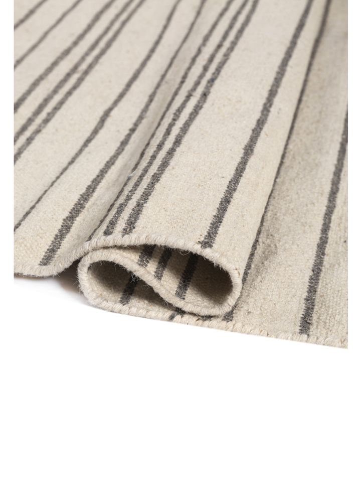 indusbar ivory wool flat weaves Rug - FloorShot
