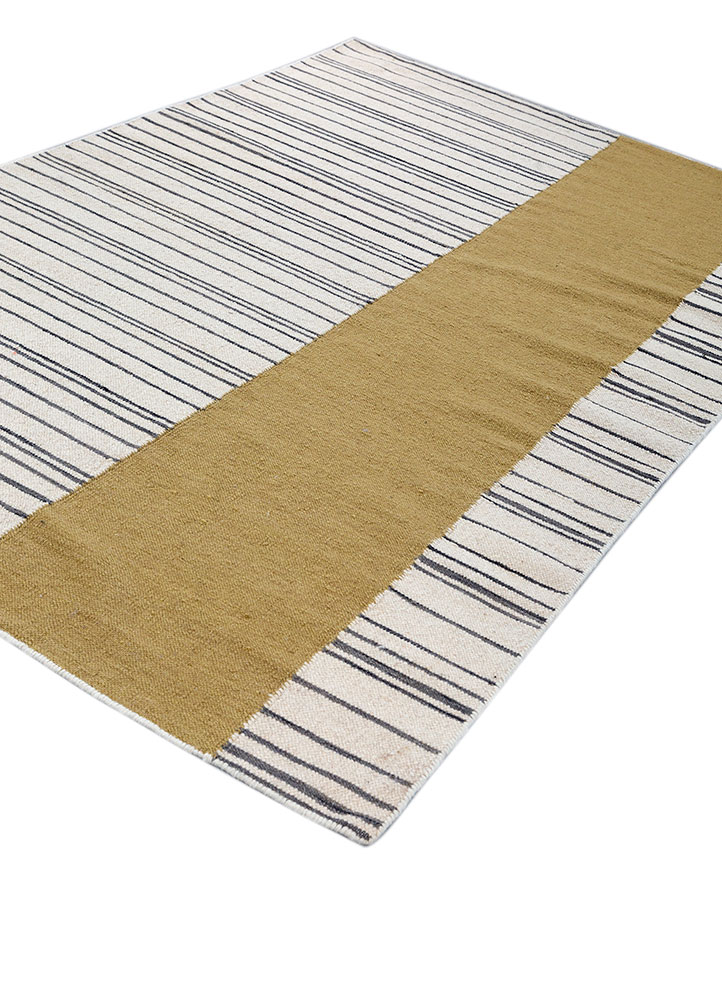 indusbar ivory wool flat weaves Rug - FloorShot