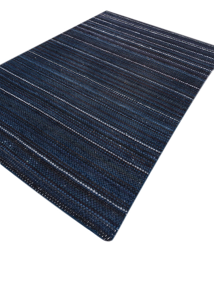 abrash pink and purple wool flat weaves Rug - FloorShot
