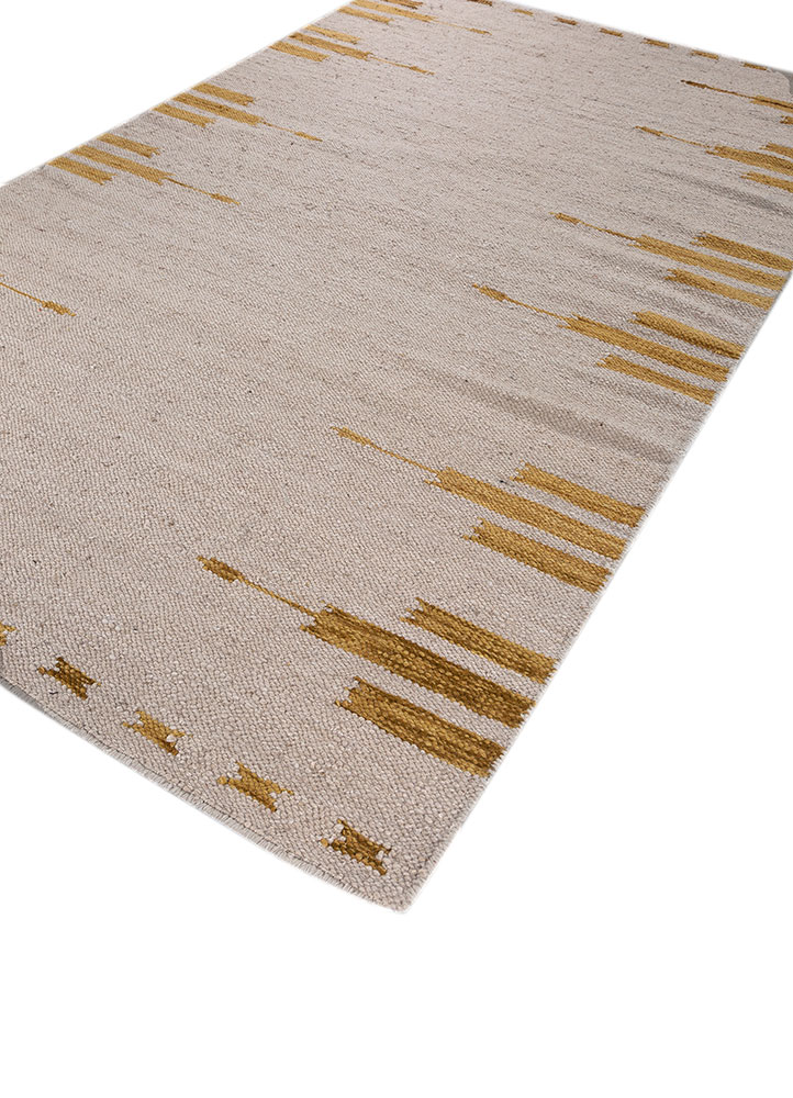 bedouin ivory wool flat weaves Rug - FloorShot