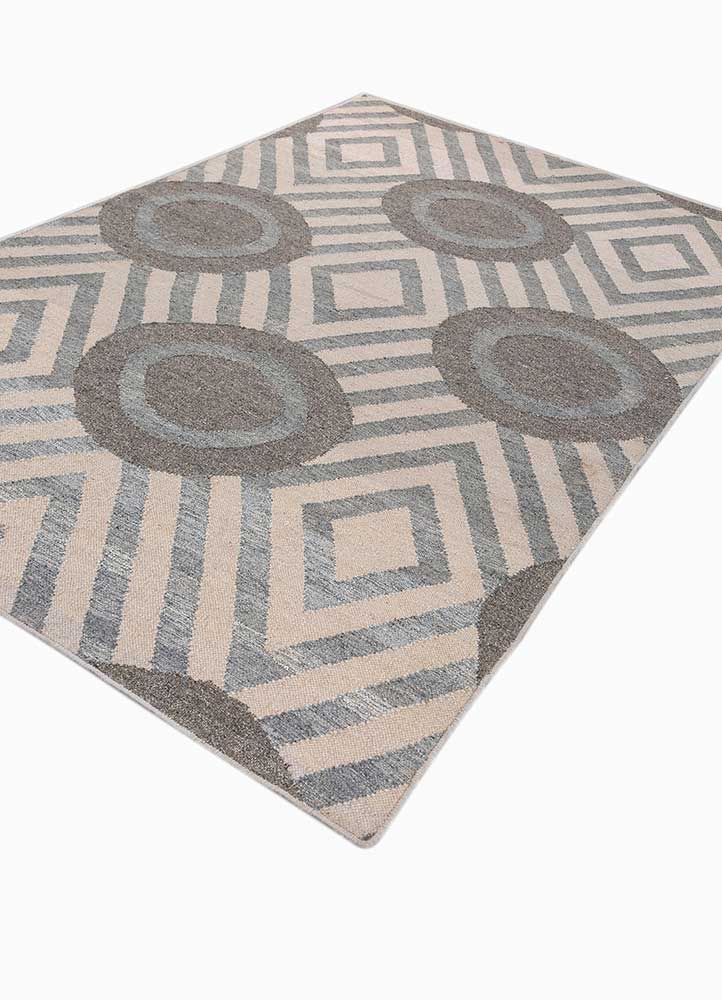 alhambra ivory wool flat weaves Rug - FloorShot