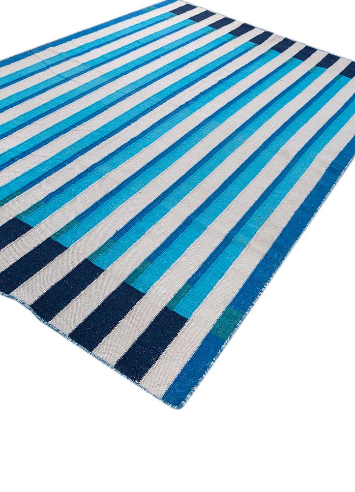 checkers grey and black wool flat weaves Rug - FloorShot
