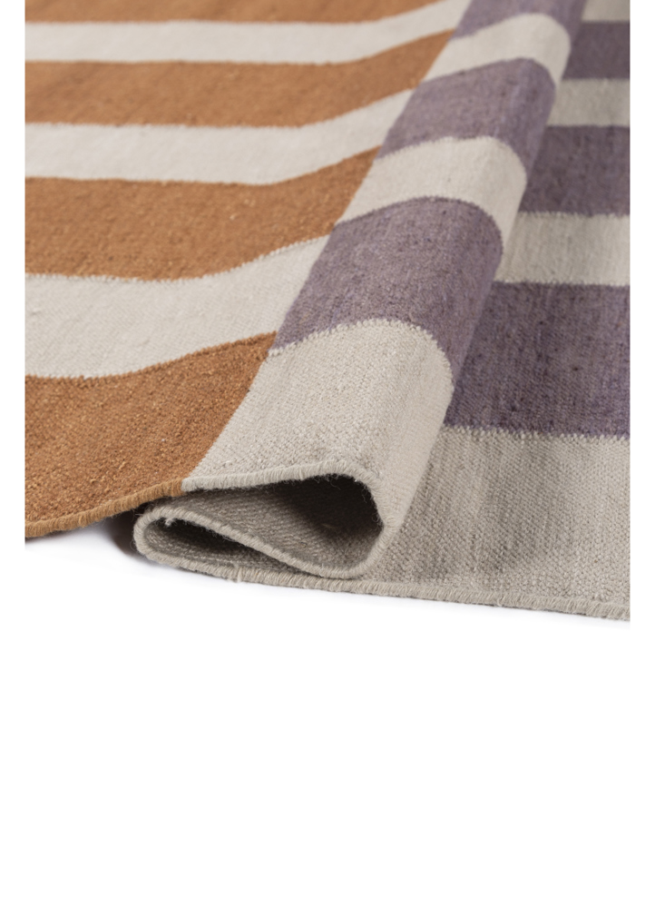 checkers ivory wool flat weaves Rug - FloorShot