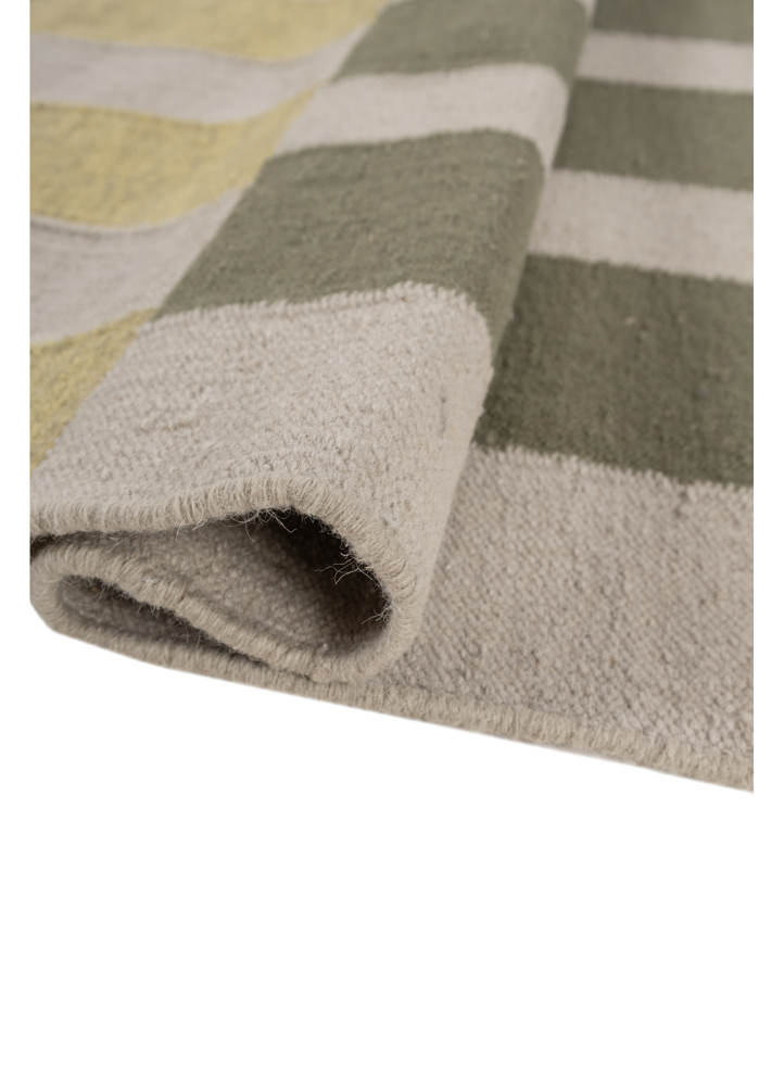 checkers grey and black wool flat weaves Rug - FloorShot