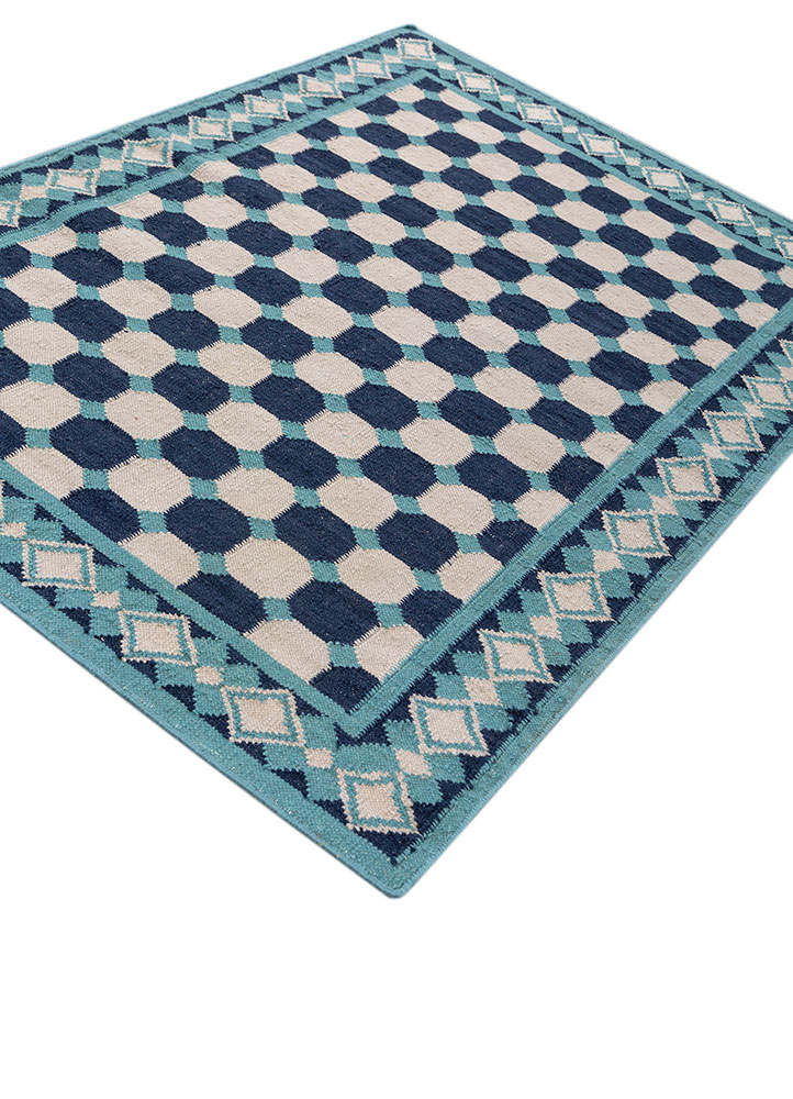 alhambra ivory wool flat weaves Rug - FloorShot