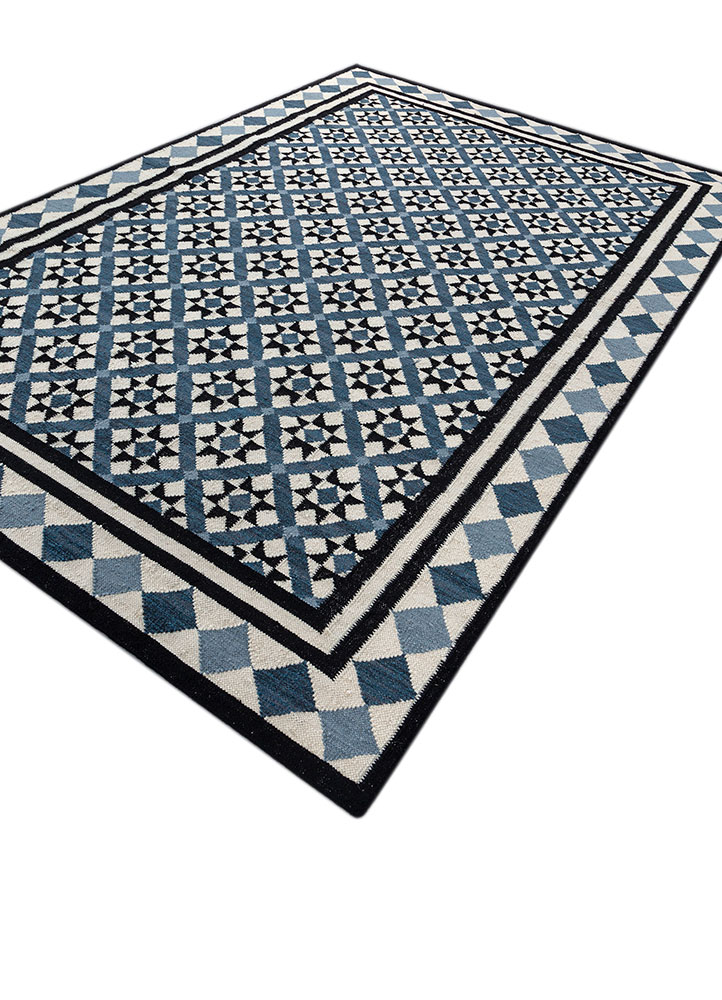 alhambra ivory wool flat weaves Rug - FloorShot