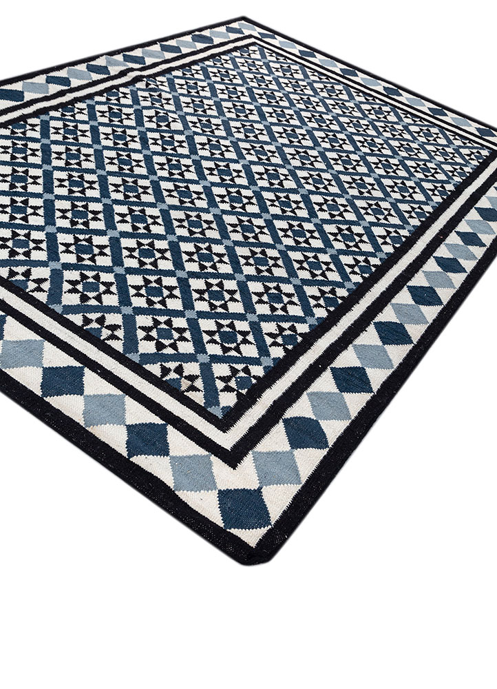 alhambra ivory wool flat weaves Rug - FloorShot