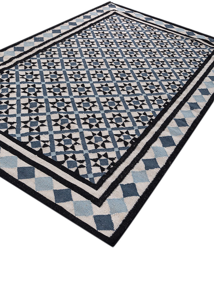 alhambra ivory wool flat weaves Rug - FloorShot