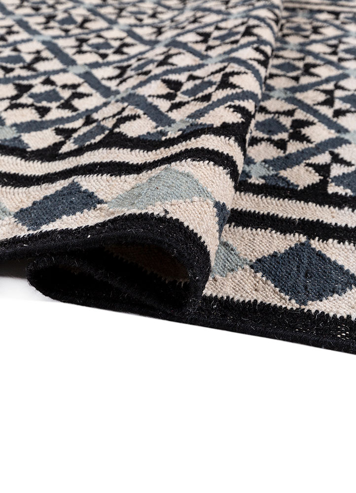 alhambra ivory wool flat weaves Rug - FloorShot