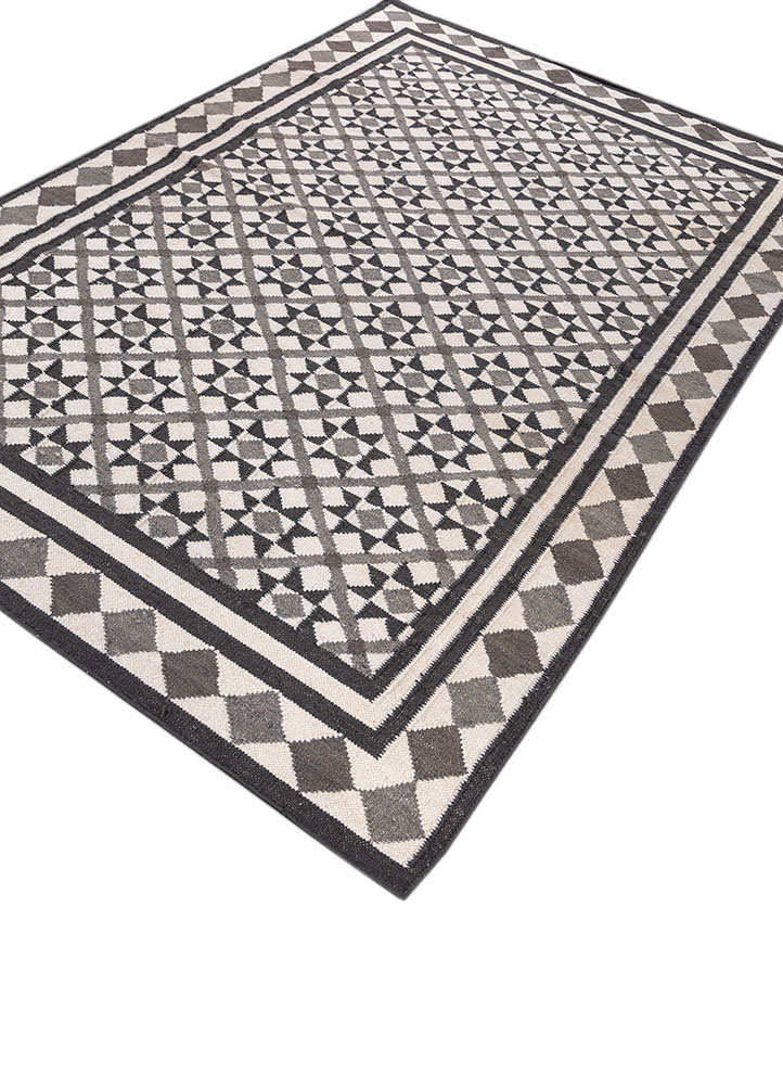 alhambra ivory wool flat weaves Rug - FloorShot