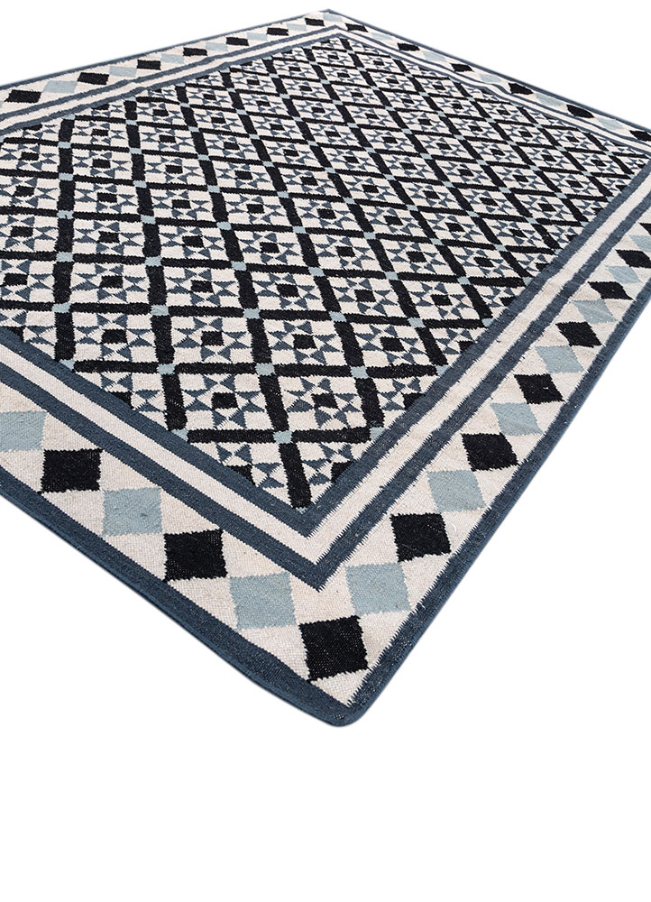 alhambra ivory wool flat weaves Rug - FloorShot