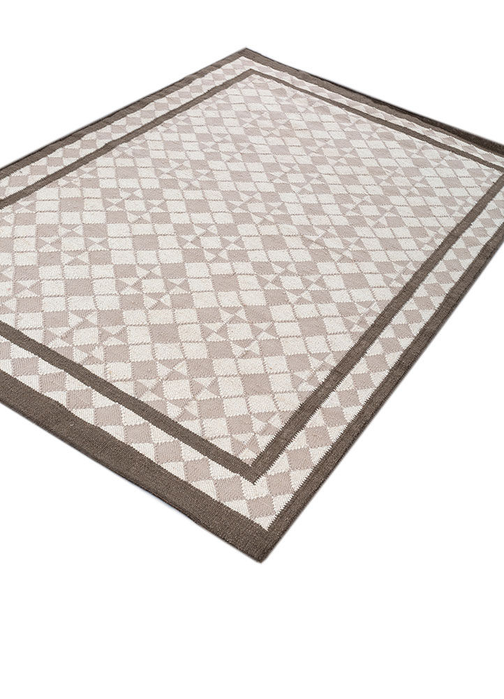 alhambra ivory wool flat weaves Rug - FloorShot