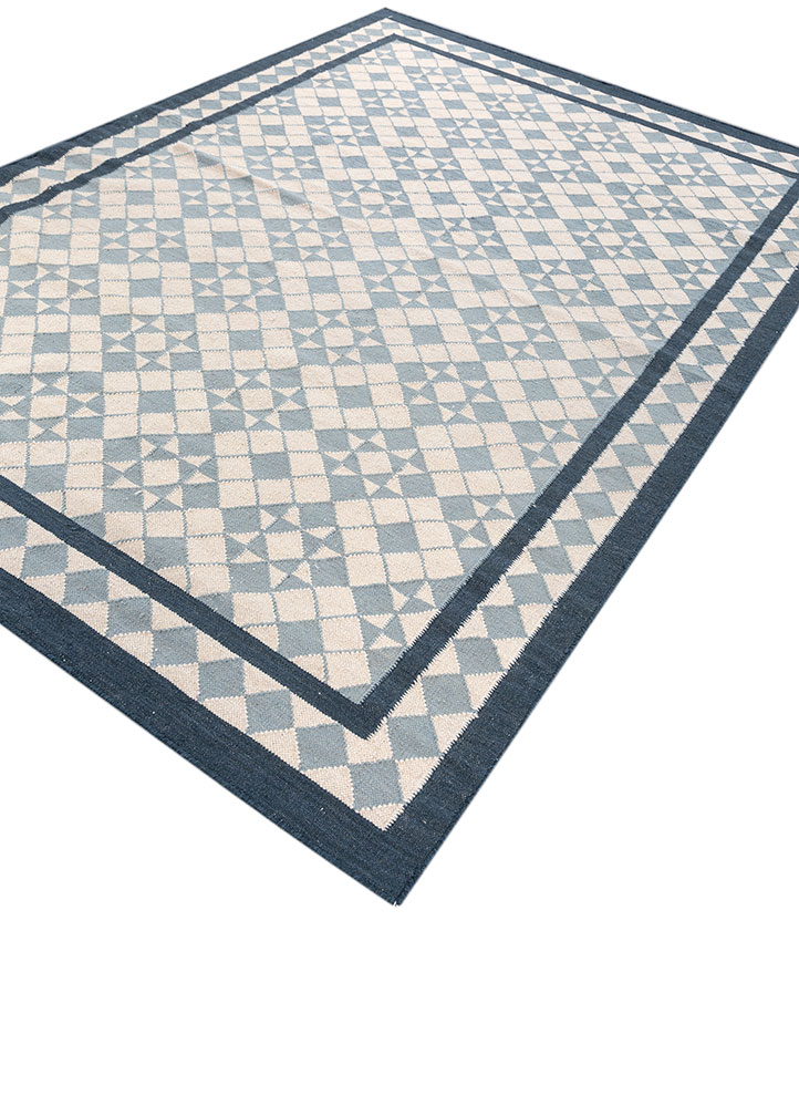 alhambra ivory wool flat weaves Rug - FloorShot