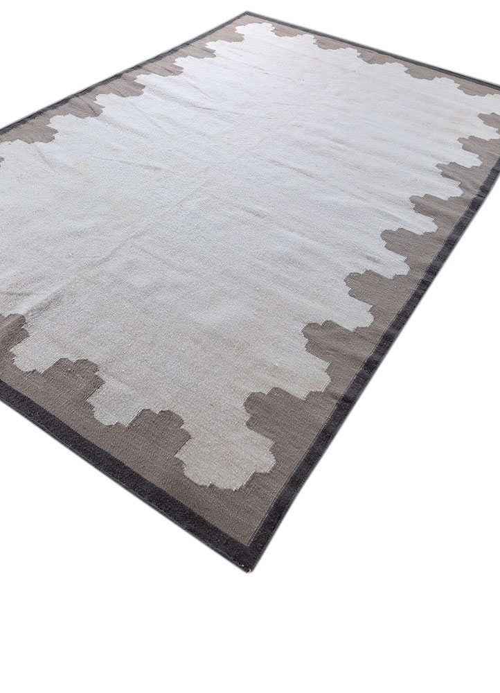 alhambra ivory wool flat weaves Rug - FloorShot