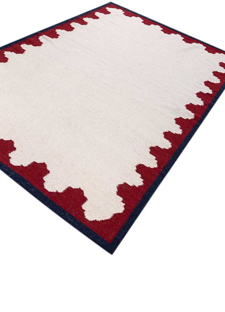 alhambra ivory wool flat weaves Rug - FloorShot
