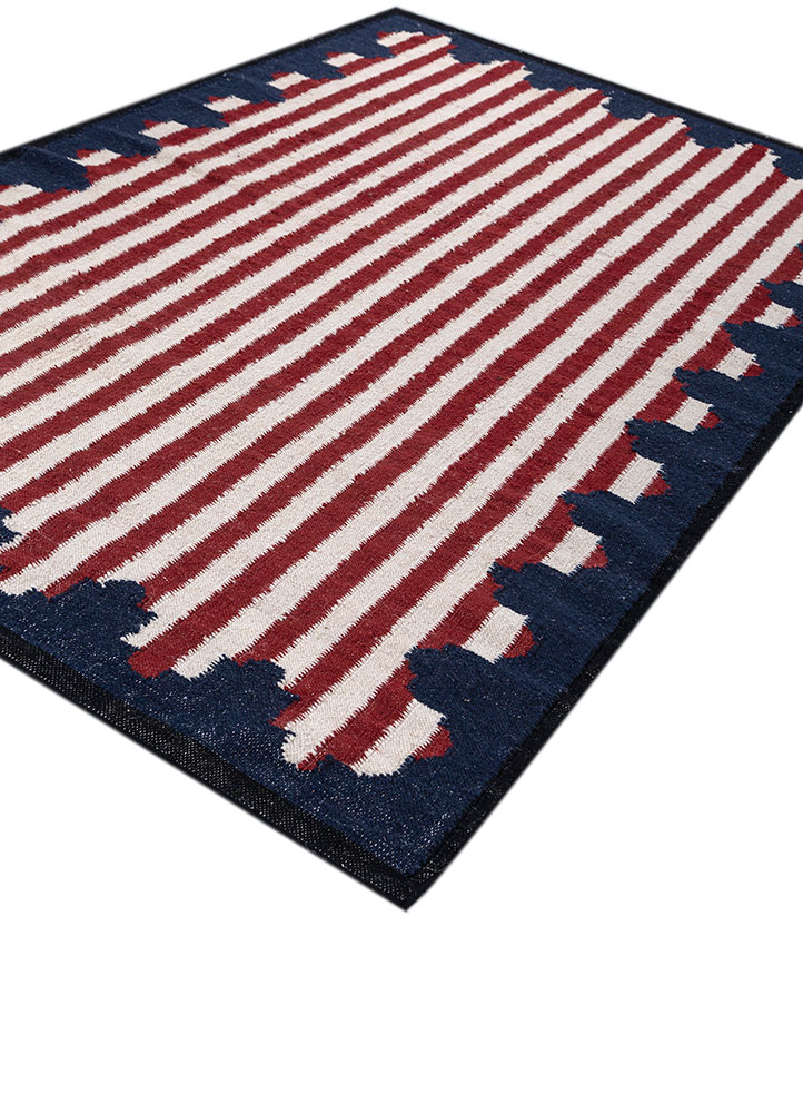 alhambra ivory wool flat weaves Rug - FloorShot