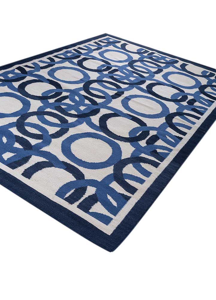 alhambra ivory wool flat weaves Rug - FloorShot