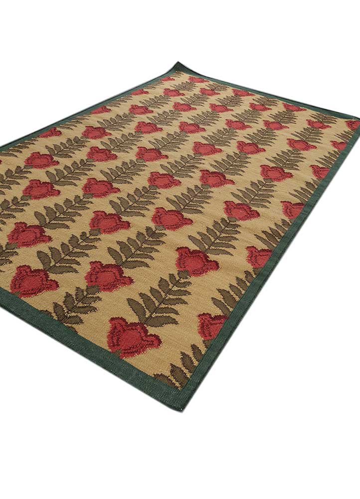 orenda gold wool flat weaves Rug - FloorShot