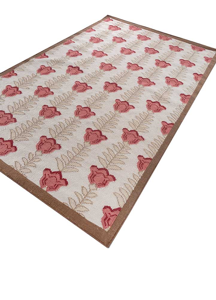 orenda ivory wool flat weaves Rug - FloorShot