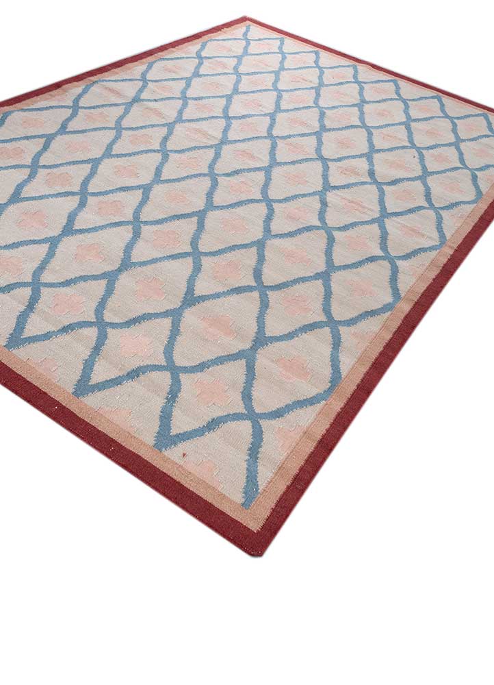 alhambra ivory wool flat weaves Rug - FloorShot