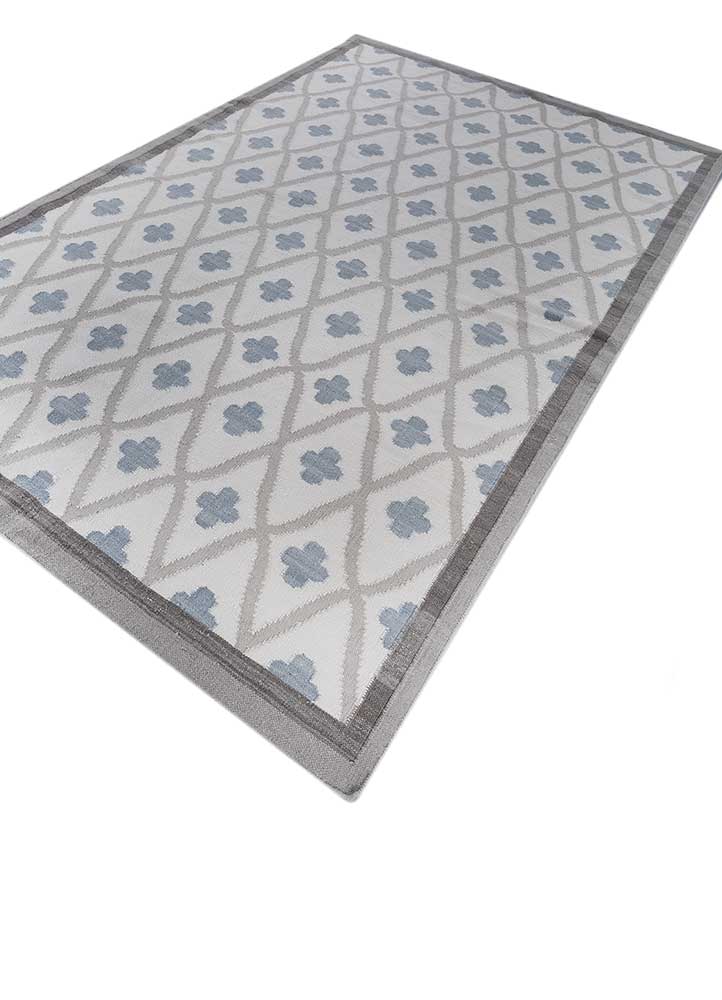 alhambra ivory wool flat weaves Rug - FloorShot