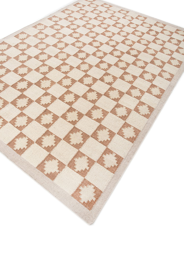 alhambra ivory wool flat weaves Rug - FloorShot