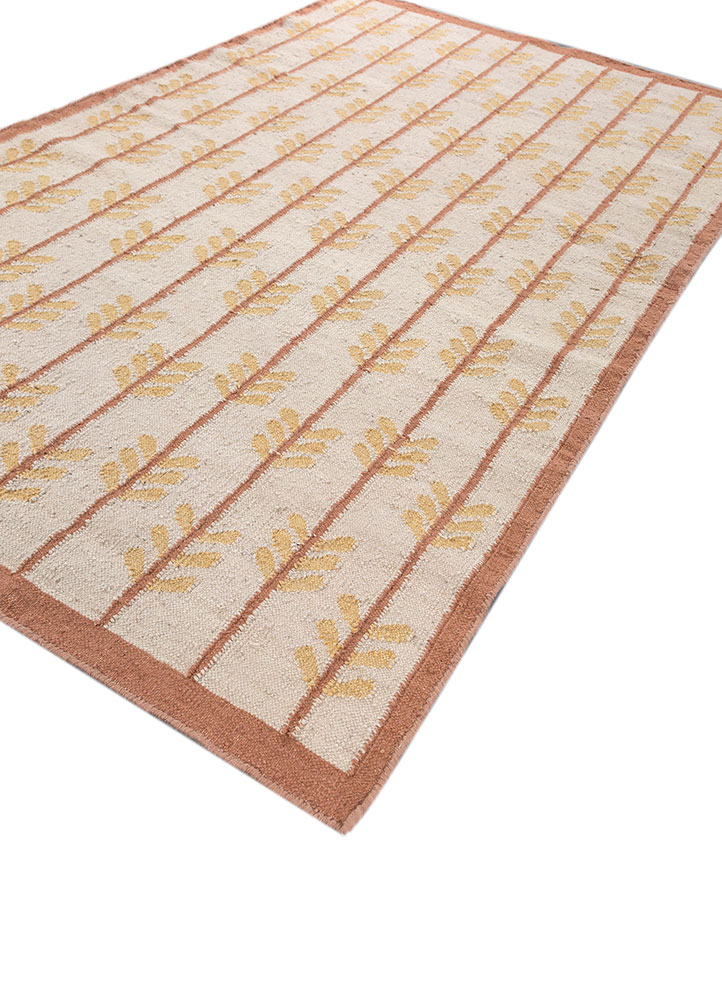 orenda ivory wool flat weaves Rug - FloorShot