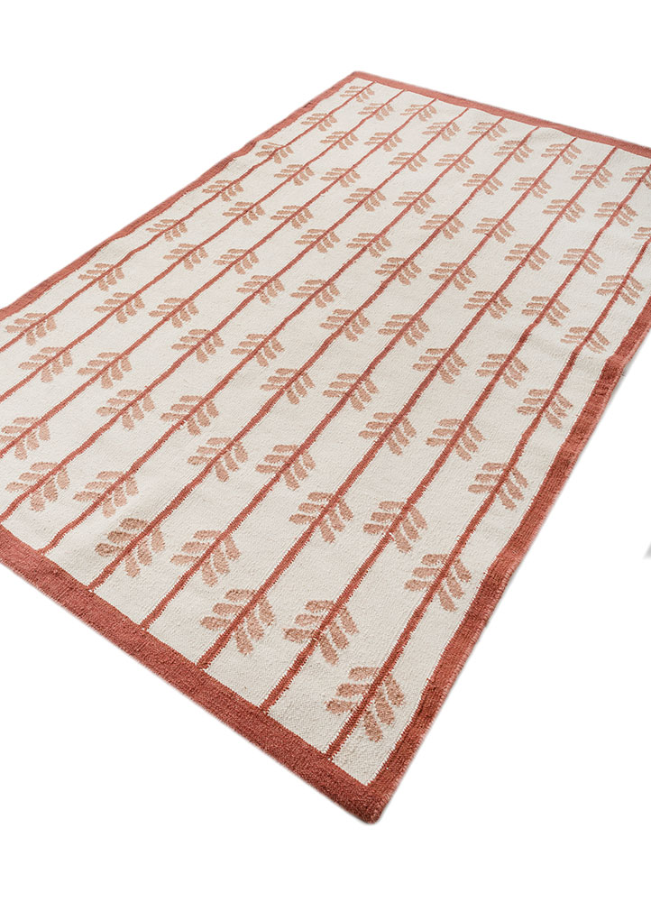 orenda ivory wool flat weaves Rug - FloorShot