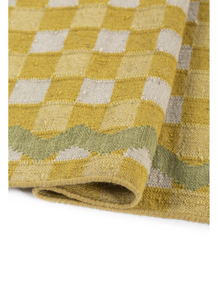 alhambra gold wool flat weaves Rug - FloorShot