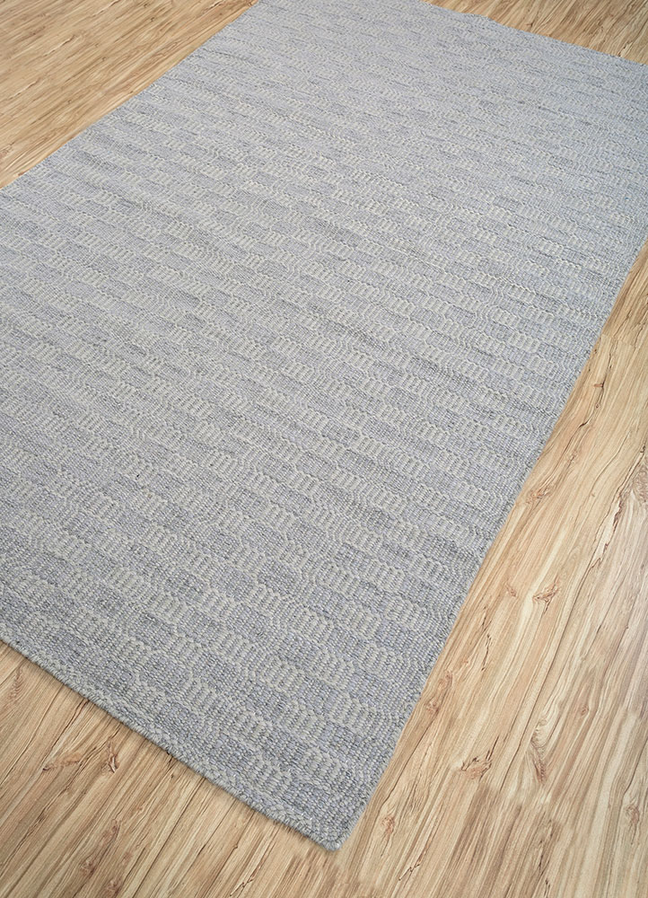 abrash grey and black wool flat weaves Rug - FloorShot
