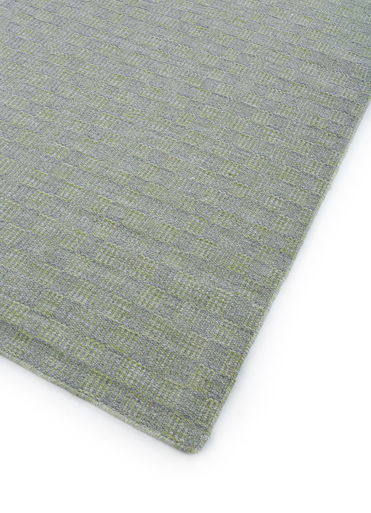 abrash grey and black wool flat weaves Rug - FloorShot