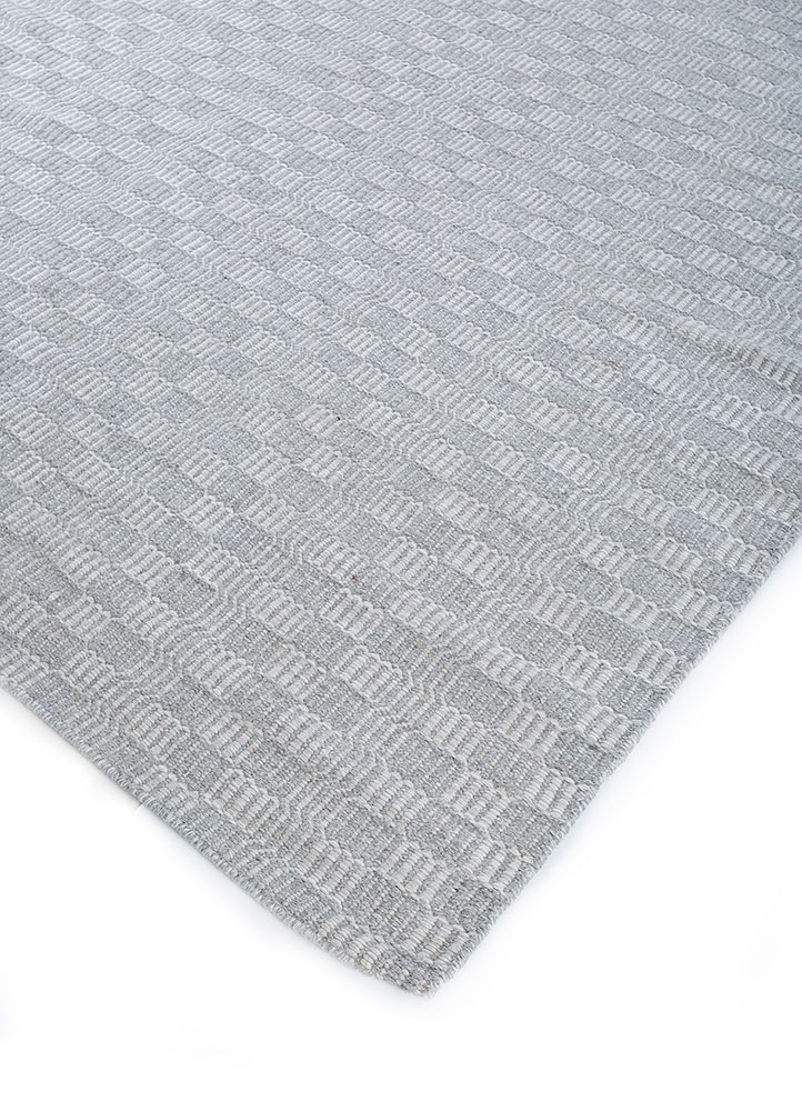 abrash grey and black wool flat weaves Rug - FloorShot