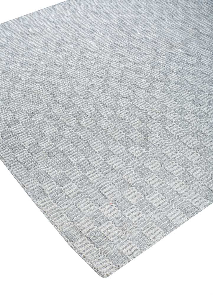abrash grey and black wool flat weaves Rug - FloorShot