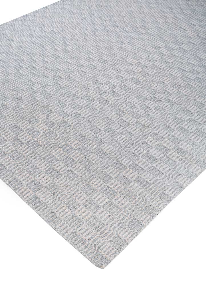 abrash grey and black wool flat weaves Rug - FloorShot