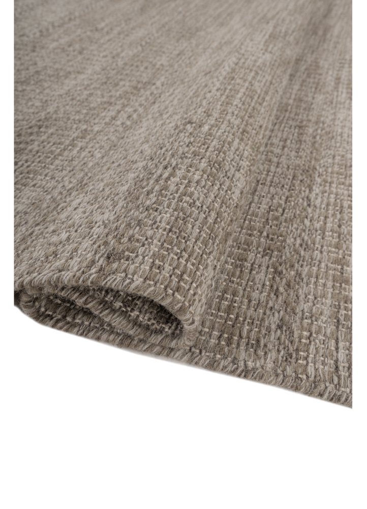 abrash beige and brown wool flat weaves Rug - FloorShot